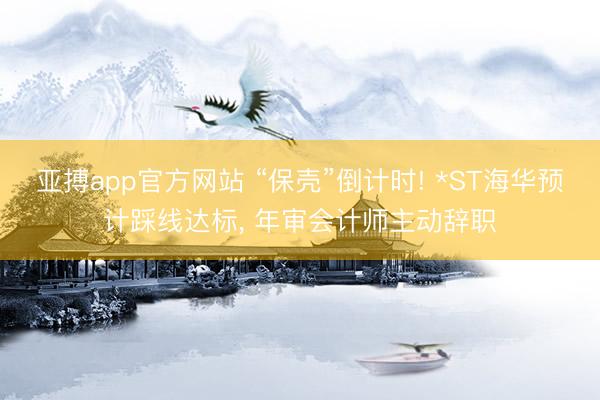 亚搏app官方网站 “保壳”倒计时! *ST海华预计踩线达标, 年审会计师主动辞职