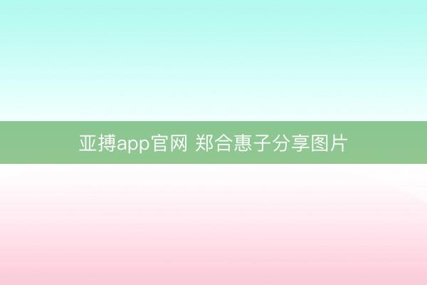 亚搏app官网 郑合惠子分享图片