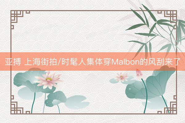 亚搏 上海街拍/时髦人集体穿Malbon的风刮来了
