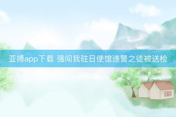 亚搏app下载 强闯我驻日使馆违警之徒被送检