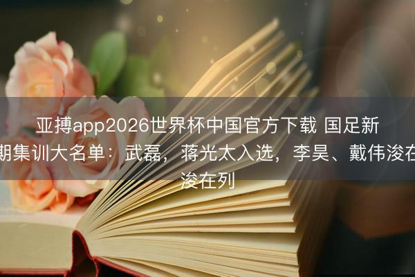 亚搏app2026世界杯中国官方下载 国足新一期集训大名单：武磊，蒋光太入选，李昊、戴伟浚在列